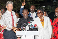 Kojo Oppong Nkrumah [in black], others at the event