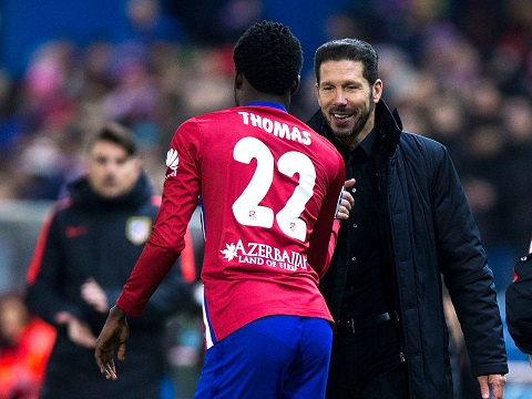 Diego Simeone and Thomas Partey