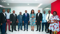 Information Minister, Kojo Oppong Nkrumah with some team members