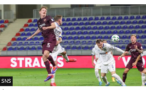 Kye Rowles' header is deflected in by Dinamo captain Sergey Politevich