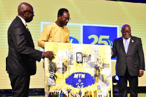 President Nana Addo Dankwa Akufo-Addo at the launch of the 25th anniversary of MTN