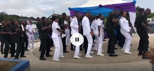 The Millitary officers enjoying Kuami Eugene's 'Wish Me Well'