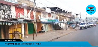 A photo of some closed shops