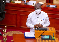 Ken Ofori-Atta delivering the 2022 budget statement before parliament