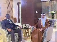 Minister of Youth and Sports, Mustapha Ussif and the Qatari Sports Minister