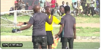 A photo of the incident at the Tema Sports Stadium