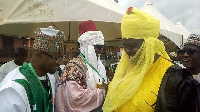 Chiefs exchange greetings at the event