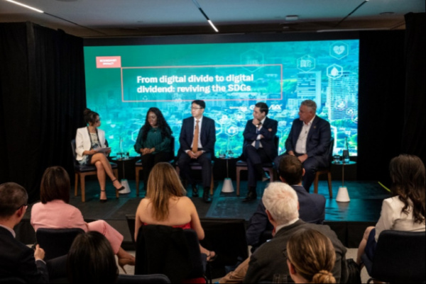 Patricia Obo-Nai, CEO of Telecel Ghana, participated in a panel during Climate Week 2024 in New York