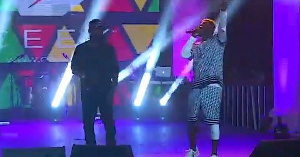 Rapper Sarkodie was joined by Shatta Wale to perform