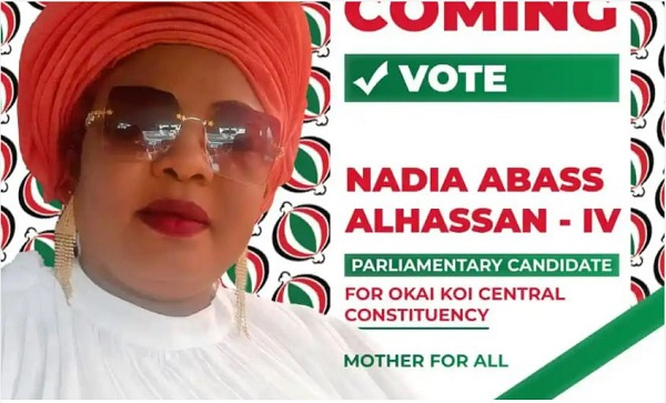 Hajia Nadia Alhassan Okaikoi Central NDC parliamentary hopeful