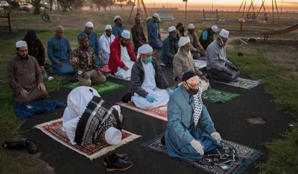 Muslims have been urged to pray at home during Ramadan