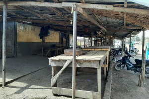 Sheds of the old slaughterhouse abandoned