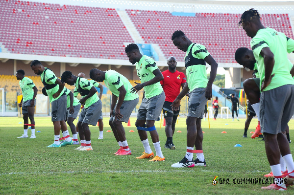 The Black Stars at training