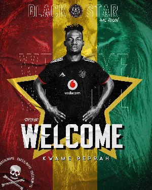 Striker, Kwame Peprah has joined Orlando Pirates FC