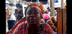 One of the traders at the market