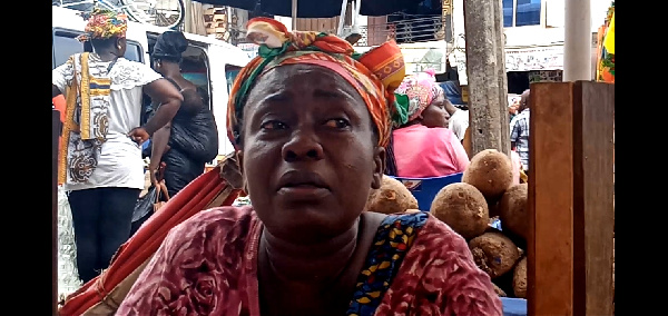 One of the traders at the market