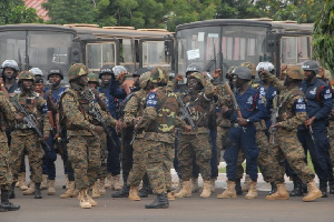 Some officers of the Anti-Galamsey Taskforce