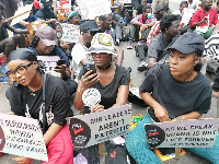 Activists at the #OccupyJulorbiHouse protest