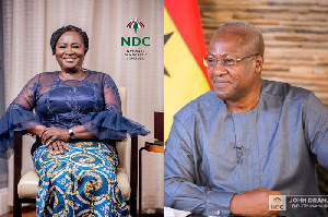 Prof Jane Naana Opoku-Agyemang and John Dramani Mahama