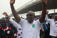 Former  President John Dramani Mahama with some NDC executives