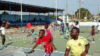 The Tennis clinic gave opportunity to beginners to learn the sport