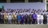 President Akufo-Addo (middle) with stakeholders at the African Maritime Forces Summit