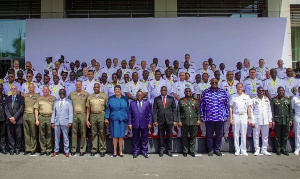 President Akufo-Addo (middle) with stakeholders at the African Maritime Forces Summit