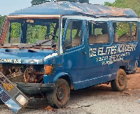 The bus involved in the accident