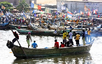 Some fishermen at the bay