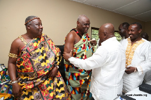 Akufo-Addo with Nii Okwei Kinka Dowuona VI, President of House of Chiefs