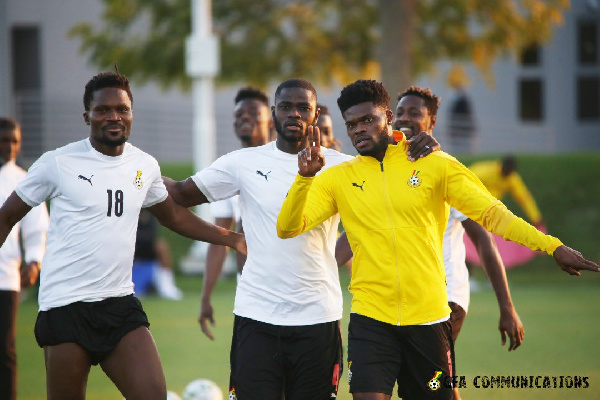 A photo of Black Stars at the training grounds