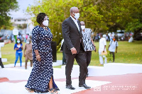 Former President, John Mahama with Prof. Naana Jane Opoku-Agyemang