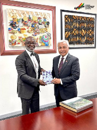 Yofi Grant, CEO of GIPC with Singapore's ambassador