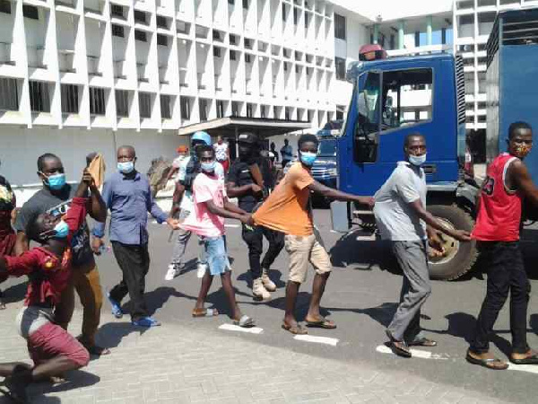 File photo: Some of the secessionists in police custody