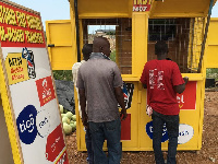 A mobile money vending point