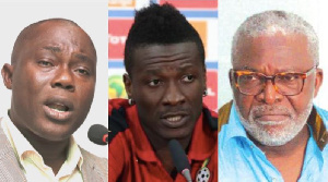 Prof. Gyampo, Asamoah Gyan and Kofi Kapito