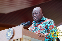 President Akufo-Addo delivering his speech at the event