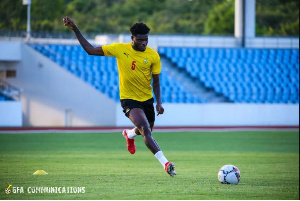 Thomas Partey training with the Black Stars