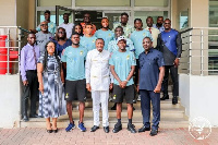 Executives of NHIA and some Black Stars players