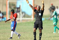 Referee Lathbridge has been banned for life by the GFA for wrongfully booking a player