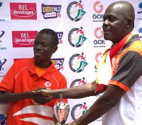 William Amponsah received a trophy