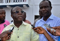 Freddy Blay, [in spectacles] acting Chairman of the NPP