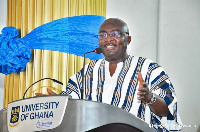 Dr Mahamudu Bawumia addressing the 75th ANYSC at UG on January 9, 2024