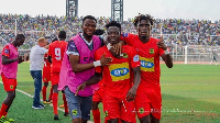 Jubilant Kotoko fans celebrating the victory