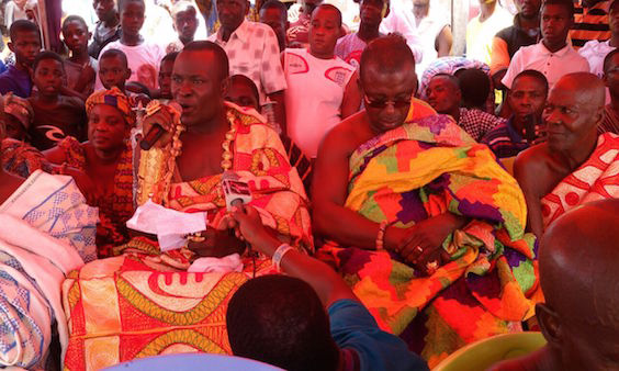 Obrepong Dekyi [Left] and the chiefs of Lower and Upper Dixcove