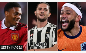 (Left to right) Anthony Martial, Adrien Rabiot and Memphis Depay are available on a free transfer