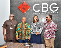 Joseph Cudjoe with officials of CBG