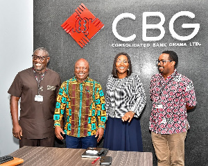 Joseph Cudjoe with officials of CBG