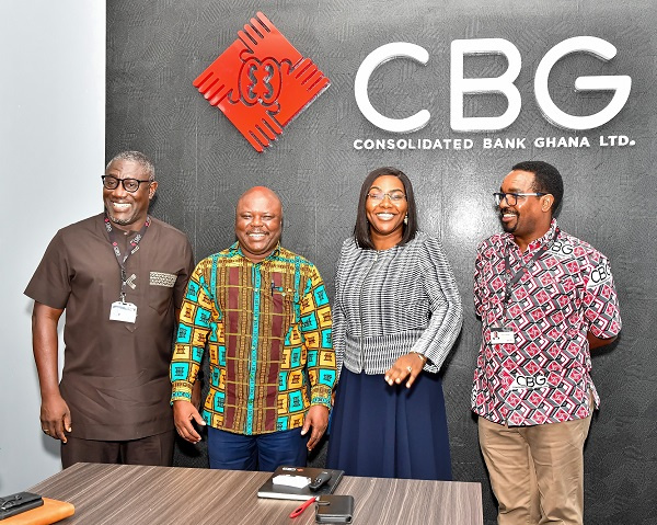 Joseph Cudjoe with officials of CBG