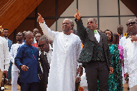 John Dramani Mahama and Rev. Stephen Wengam